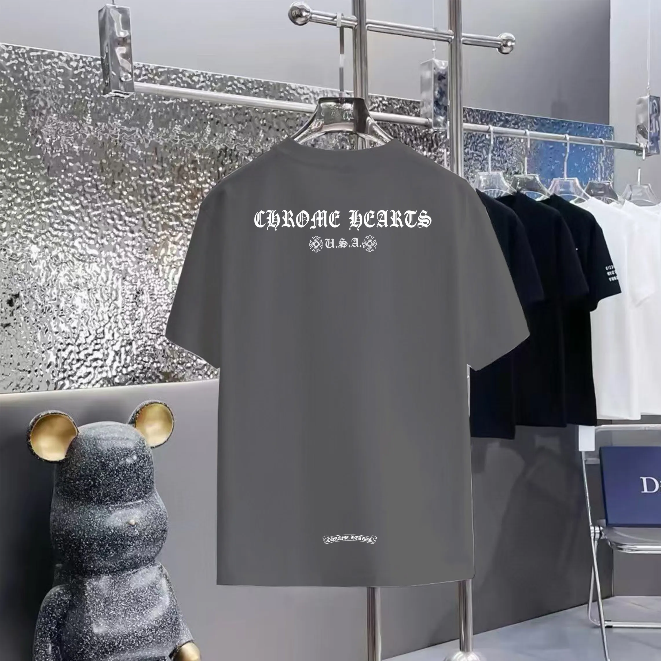 80 Chrome Hearts T 1:1 1×1 Same Style logo OS ：Black，White， ，Red， Gray Size：XS-L